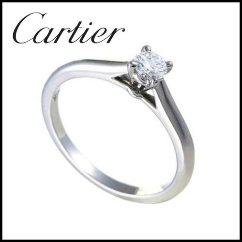 Cartier Women S Vintage Cartier 950 Platinum 0 19ct Diamond Ring Size 5 5 Property Room