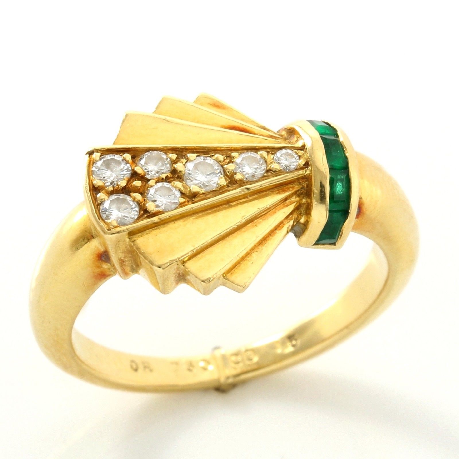 Estate Authentic CHRISTIAN DIOR Solid 18k Yellow Gold Genuine Diamonds