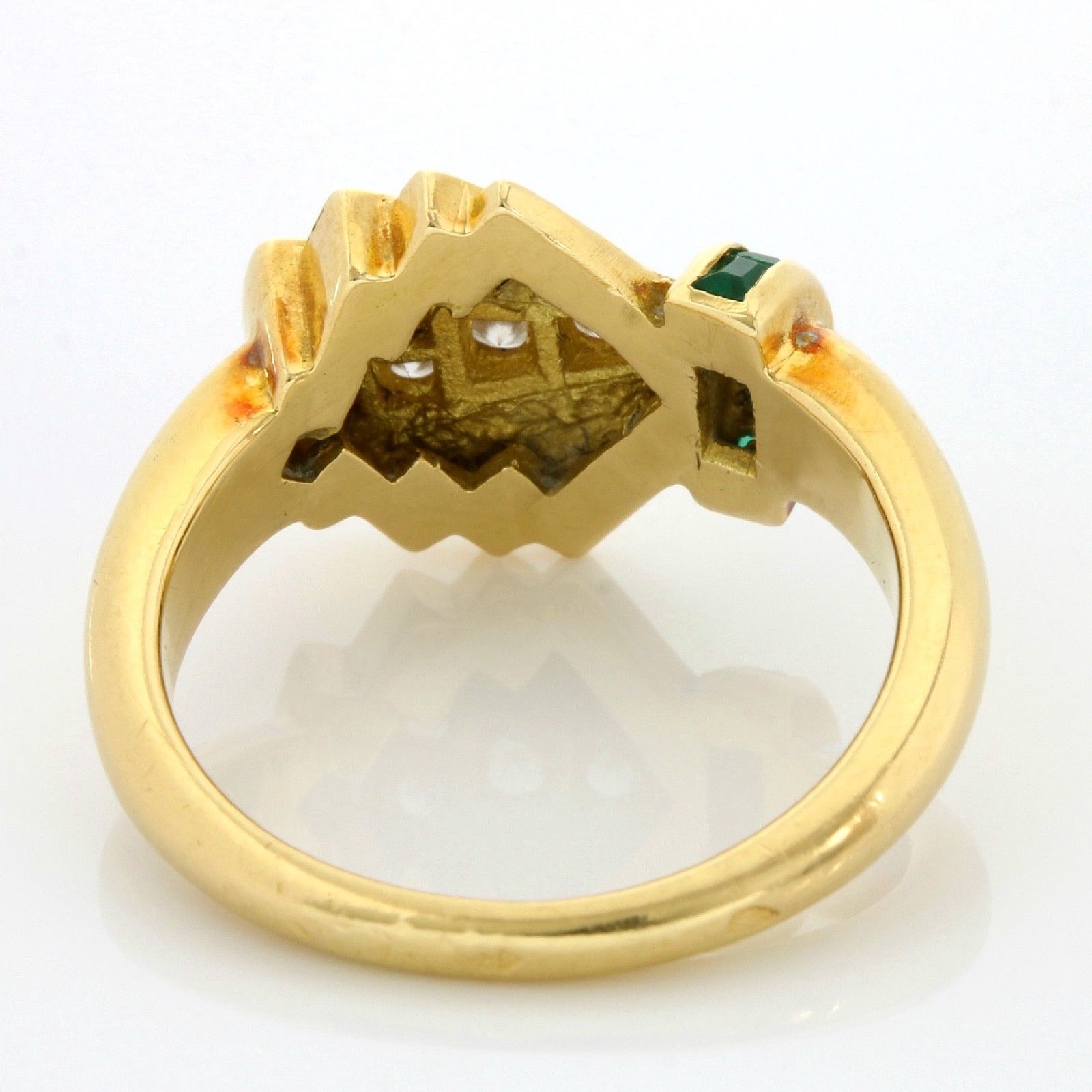 Estate Authentic CHRISTIAN DIOR Solid 18k Yellow Gold Genuine Diamonds