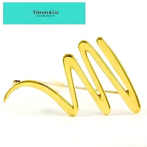 Estate Tiffany & Co. 18K Yellow Gold Paloma Picasso Scribble Pin Brooch