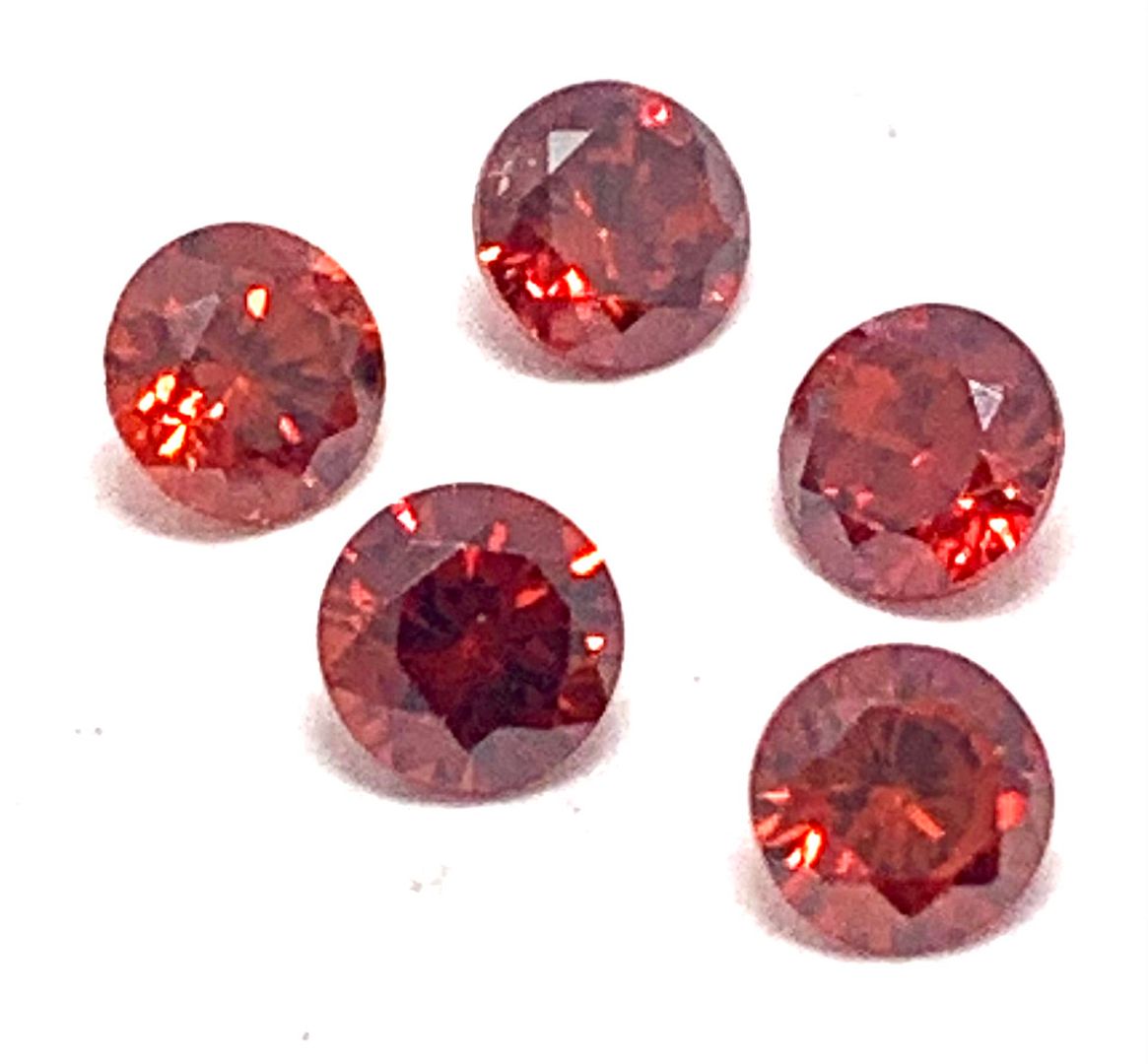 Lot Of 2.26ctw Natural  Garnet Loose Gemstones 3mm