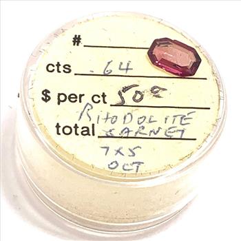 0.64ctw Natural Cushion Cut African Rhodolite Garnet (Chipped) Loose Stone 7X5 MM