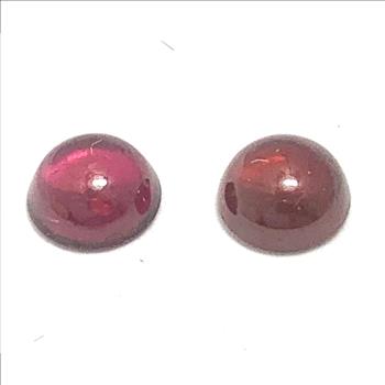 1.73ctw Natural Round Cut African Rhodolite Garnet 2 Matching Loose Stone 5X5 MM