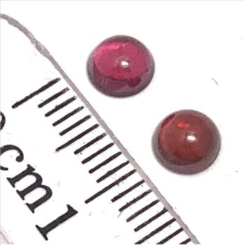 1.73ctw Natural Round Cut African Rhodolite Garnet 2 Matching Loose Stone 5X5 MM