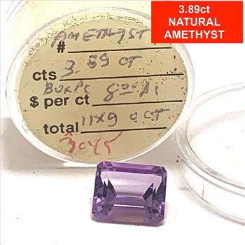 $275 Retail 3.89ctw Natural  Brazilian Amethyst Loose Gemstone 11X9mm