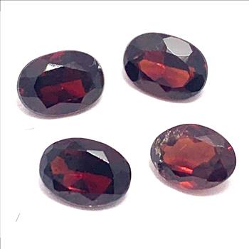 3.82ctw Natural Oval Cut African Rhodolite Garnet 4 Matching Loose Stone 7X5 MM