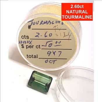 $775 Retail 2.60ctw Natural  Brazilian Tourmaline Loose Gemstone 9X7mm