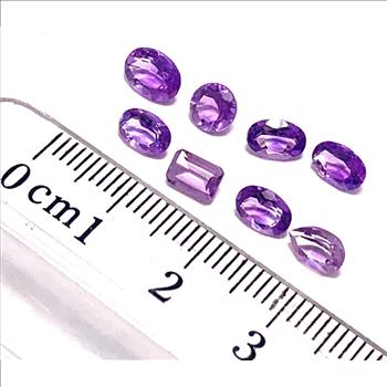 Lot of Genuine 3.51ctw  Brazilian Amethyst Loose Gemstones 4-5 MM