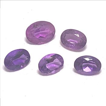 Lot of Genuine 4.97ctw  Brazilian Amethyst Loose Gemstones  6X8 MM