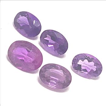 Lot of Genuine 4.97ctw  Brazilian Amethyst Loose Gemstones  6X8 MM