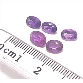 Lot of Genuine 4.97ctw  Brazilian Amethyst Loose Gemstones  6X8 MM
