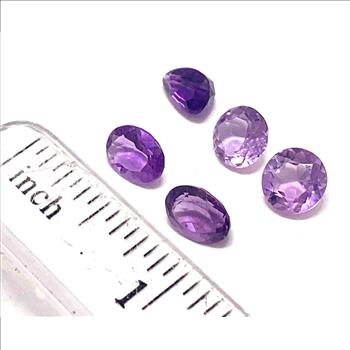 Lot of Genuine 5.47ctw  Brazilian Amethyst Loose Gemstones  6X8 MM