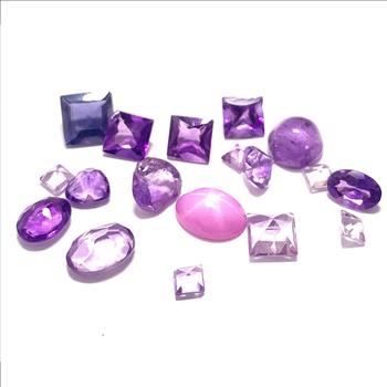 Lot of Genuine 9.38ctw  Brazilian Amethyst Loose Gemstones