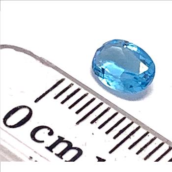 0.97ct Natural Brazilian Swiss  Blue Topaz 7X4 mm