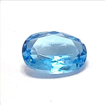 0.97ct Natural Brazilian Swiss  Blue Topaz 7X4 mm