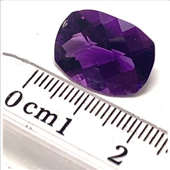 10.11ctw Large Natural Purple Amethyst Cushion Cut Loose Gemstone 18X13 MM