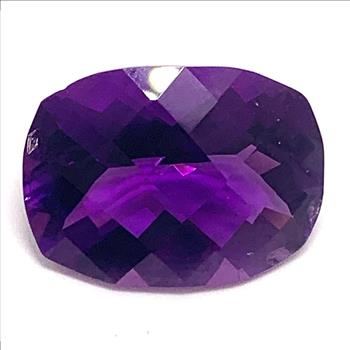 10.11ctw Large Natural Purple Amethyst Cushion Cut Loose Gemstone 18X13 MM