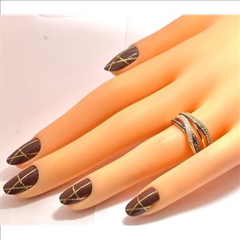 10k Rose Gold, 0.50ctw Natural Multi-Color Diamond Ring Size 7