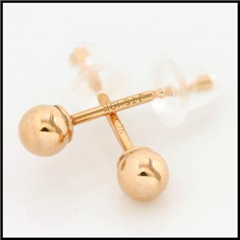 10K Rose Gold Ball Stud Earring