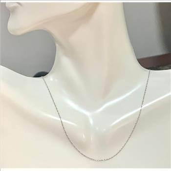 10k White Gold Link Chain