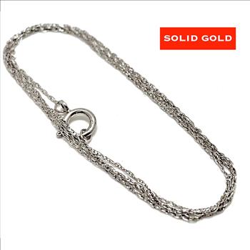 10k White Gold Link Chain