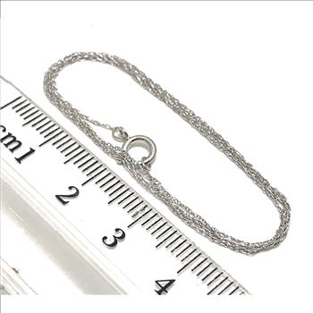 10k White Gold Link Chain