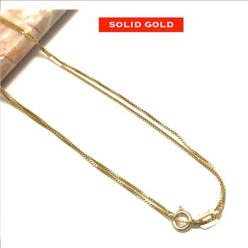 10k Yellow Gold Box Chain