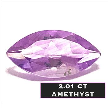 2.01ctw Natural Amethyst MQ Cut Loose Gemstone 14X6 mm
