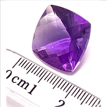 20.52ctw Large Natural Cushion Cut Loose Brazilian Amethyst Gemstone 17X17 mm