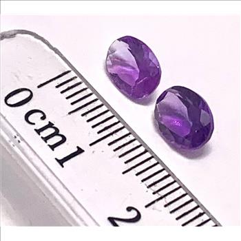 2.05ctw Lot Of Oval Cut Amethyst Matching Loose Stones 6X8mm