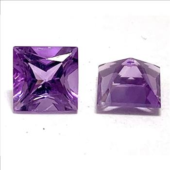 2.55ctw Lot Of 2 Matching Natural Brazilian Amethyst Gemstones