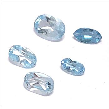 2.69 ctw Lot of  Natural Brazilian Untreated Blue Topaz Gemstones