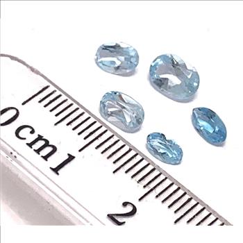 2.69 ctw Lot of  Natural Brazilian Untreated Blue Topaz Gemstones