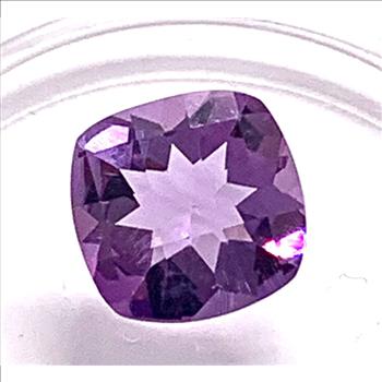 2.95ctw Natural Cushion Cut Brazilian Amethyst Loose Gemstone 10X10mm