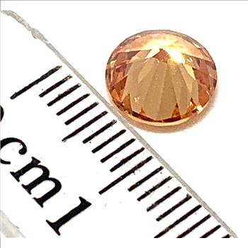 3.35ctw Natural Brazilian Round Cut Champagne Citrine Gemstone 8mm
