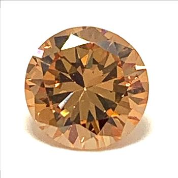 3.35ctw Natural Brazilian Round Cut Champagne Citrine Gemstone 8mm