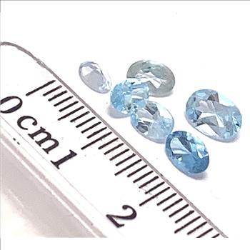 3.53ctw Lot of  Natural Brazilian Untreated Blue Topaz Gemstones