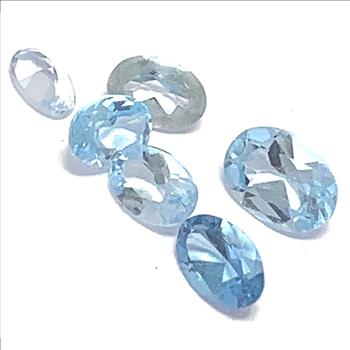 3.53ctw Lot of  Natural Brazilian Untreated Blue Topaz Gemstones