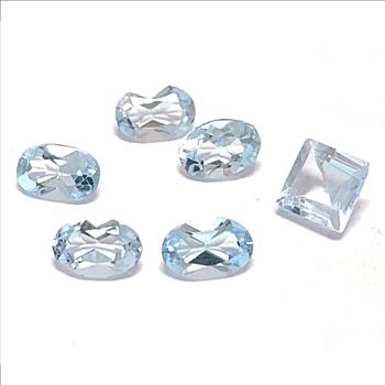3.72ctw Lot of  Natural Brazilian Untreated Blue Topaz Gemstones