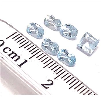 3.72ctw Lot of  Natural Brazilian Untreated Blue Topaz Gemstones