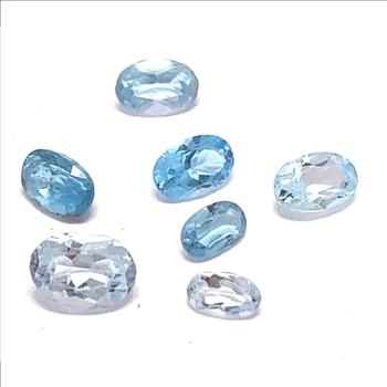 3.88ctw Lot of  Natural Brazilian Untreated Blue Topaz Gemstones