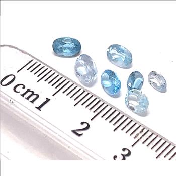 3.88ctw Lot of  Natural Brazilian Untreated Blue Topaz Gemstones