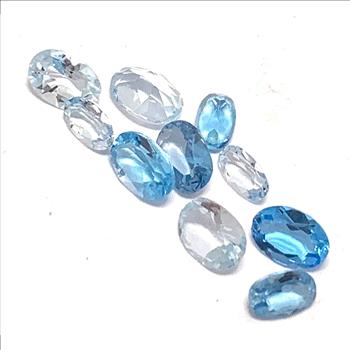 4.03ctw Lot of  Natural Brazilian Untreated Blue Topaz Gemstones