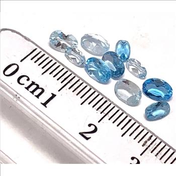 4.03ctw Lot of  Natural Brazilian Untreated Blue Topaz Gemstones