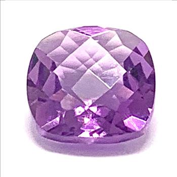 4.03ctw Natural Cushion Cut Brazilian Amethyst Loose Gemstone 10X10mm