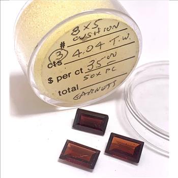 4.04ctw Natural Matching Untreated Indian Almandite Garnet Loose Gemstones 8X5 MM