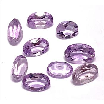 4.05ctw Lot Of Natural Brazilian Amethyst Oval Loose Gemstones