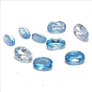 4.27ctw Lot of  Natural Brazilian Untreated Blue Topaz Gemstones