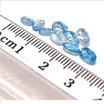 4.27ctw Lot of  Natural Brazilian Untreated Blue Topaz Gemstones