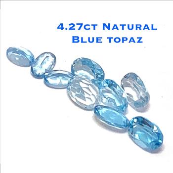 4.27ctw Lot of  Natural Brazilian Untreated Blue Topaz Gemstones